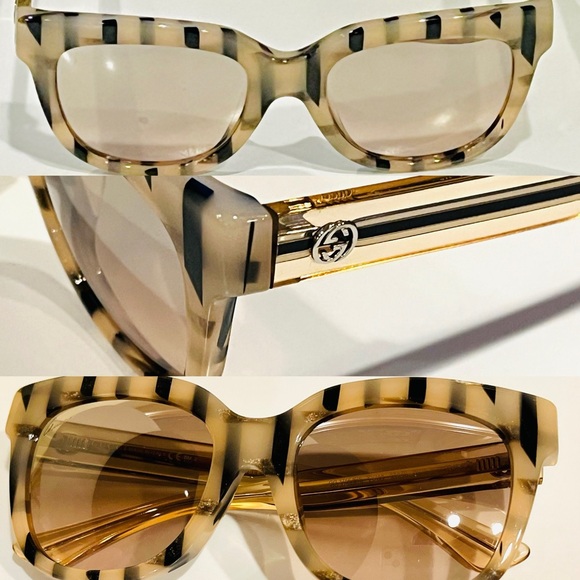 GUCCI SUNGLASSESâVERY GOOD CONDITIONâPINKISH TORTOISE SHEET COLORâSUPER NICE âď¸ - Picture 6 of 15